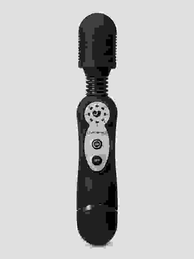 Lovehoney 8 Function Mini Wand Vibrator, Black, hi-res